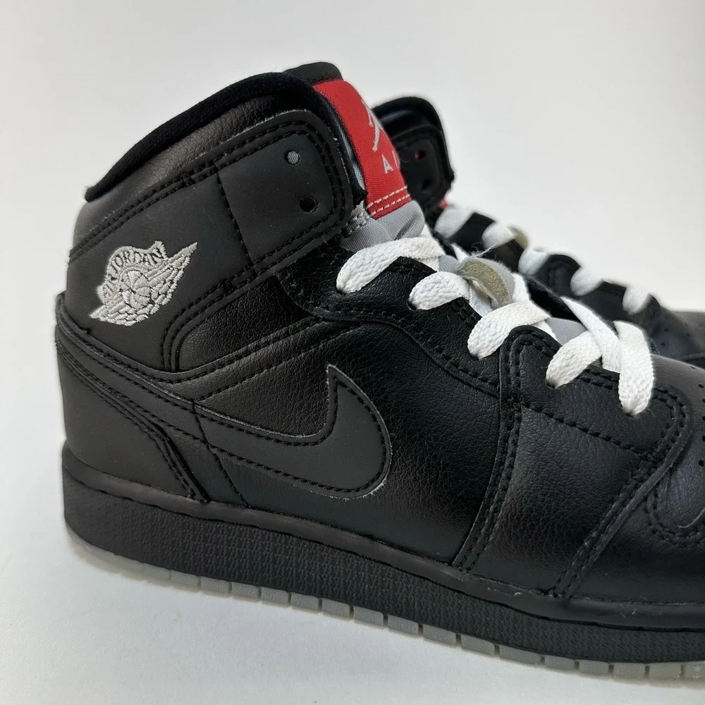 Nike Air Jordan 1 Mid GS Black Gym Red Youth 4.5Y Sneakers